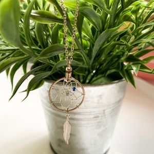 silver dreamcatcher necklace